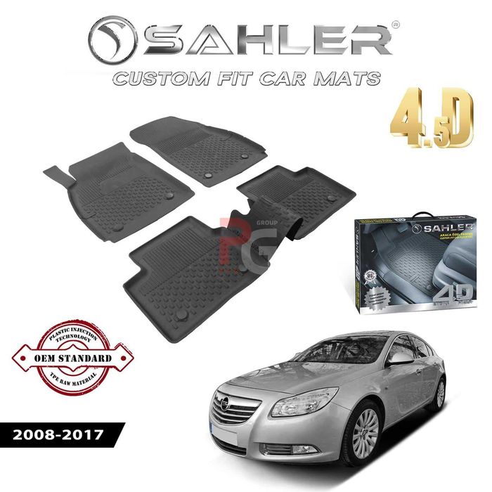 Гумени стелки за Opel Insignia / Опел Инсиния / 2008-2017 / тип леген / висок борд