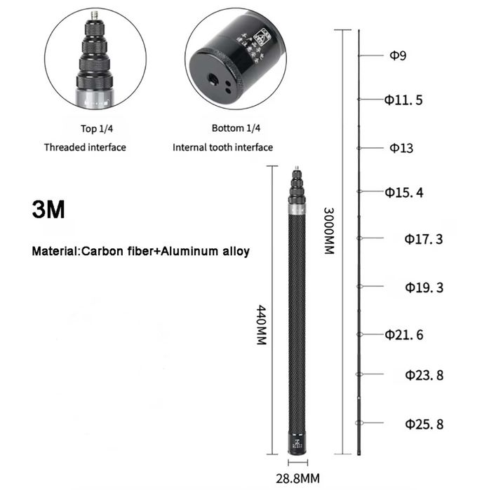3 метров селфи стик