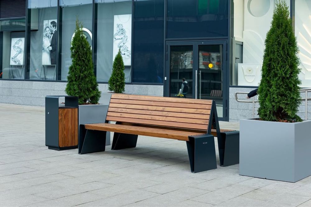 Скамейки урны мрамор металл