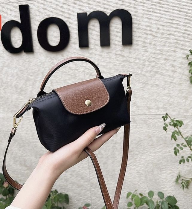 Мини-сумка Longchamp нейлон синий