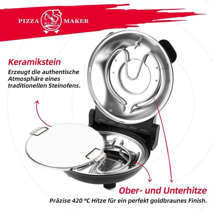 Фурна за пица Klaif 420°C 1200 W, Гаранция