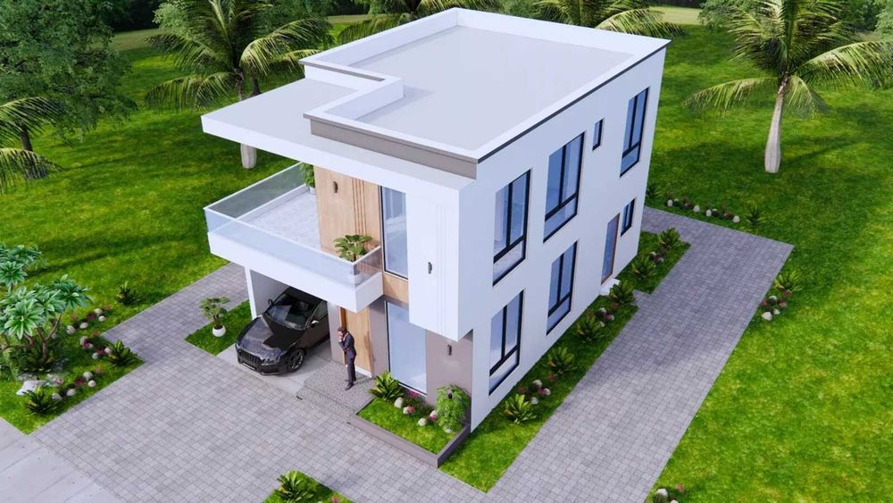 НА ИЗПЛАЩАНЕ - Двуетажна сглобяема къща с 4 спални, 147 кв. м