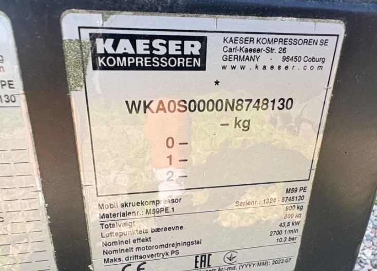 Vand compresor Kaeser M59 aproape nou