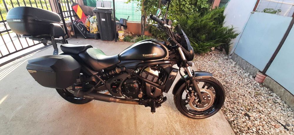 Kawasaki Vulcan S / Evacuare Miller / Top Case + Genti Laterale / Sissy Bar / Parbriz