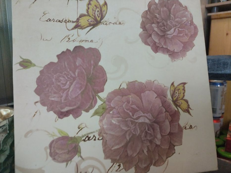 Винтидж Картина с цветя от Испания