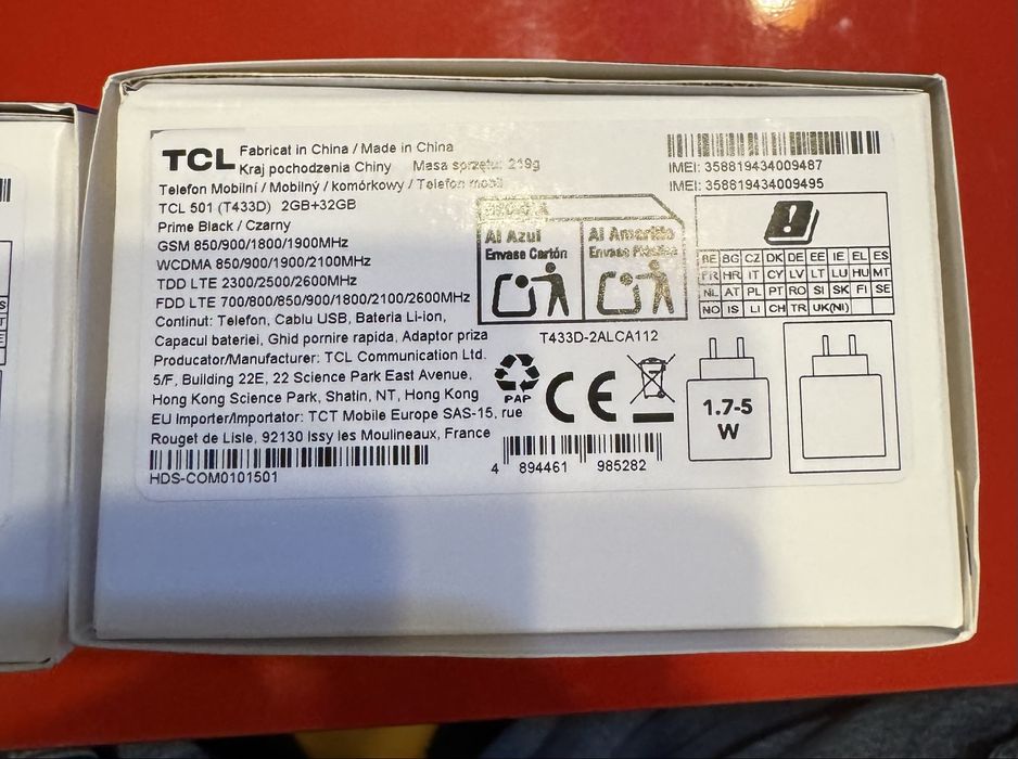 Vand telefon TCL 501 SIGILAT