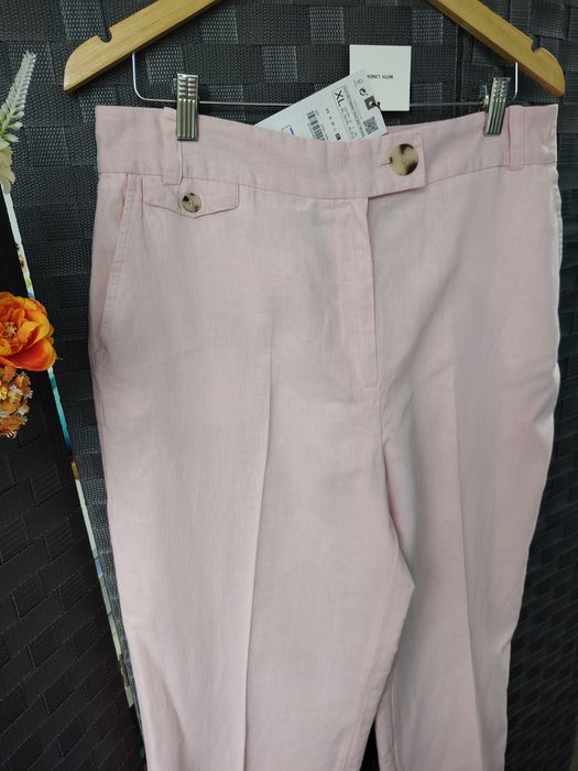 Pantaloni din in&bumbac masura XL Zara