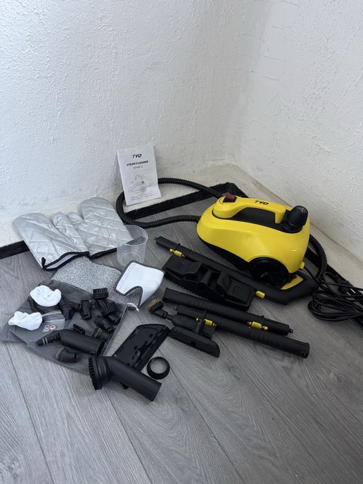 Мултифункционална Парочистачка TVD Steam Cleaner 1.53L Голяма Силна Пароструйка, с Много Аксесоари!