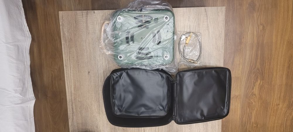 Чисто нова газова туристическа печка с 2 котлона – сгъваема