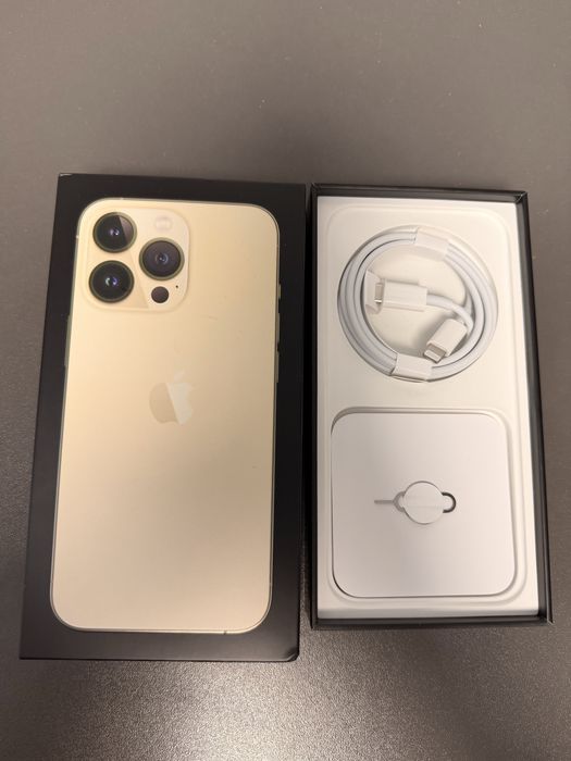 iPhone 13 Pro 256GB Gold — с кутия и кабел