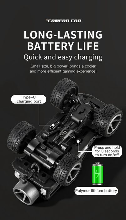 Vand masinuta 1:64 cu telecomanda RC 2.4 GHz si camera video