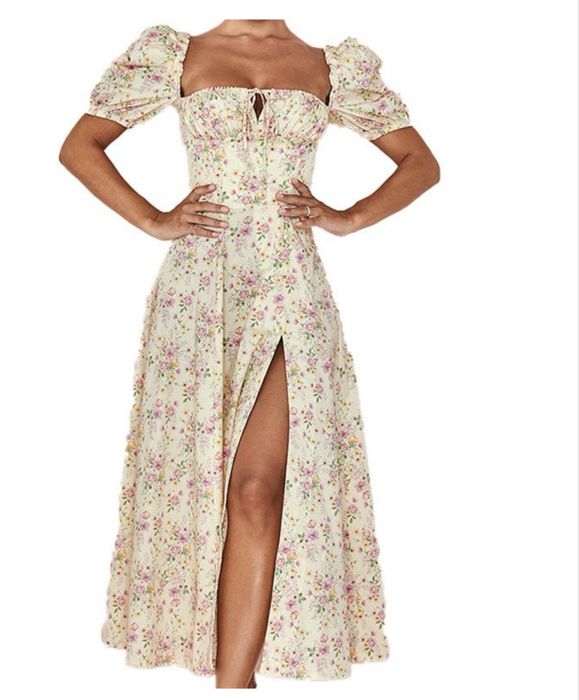 Летнее платье крестьянка