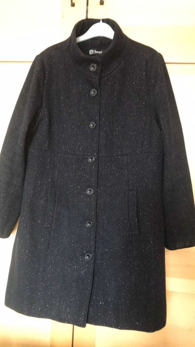 Дамско зимно черно вълнено палто Scarabey, 75% вълна, размер М