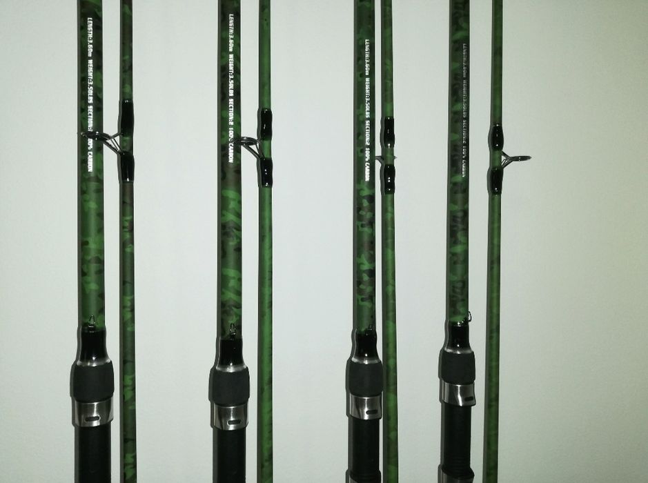 SET 4 Lansete Carp Master WIND BLADE Cat 1 3.60m 3.5LB, Carbon 100%