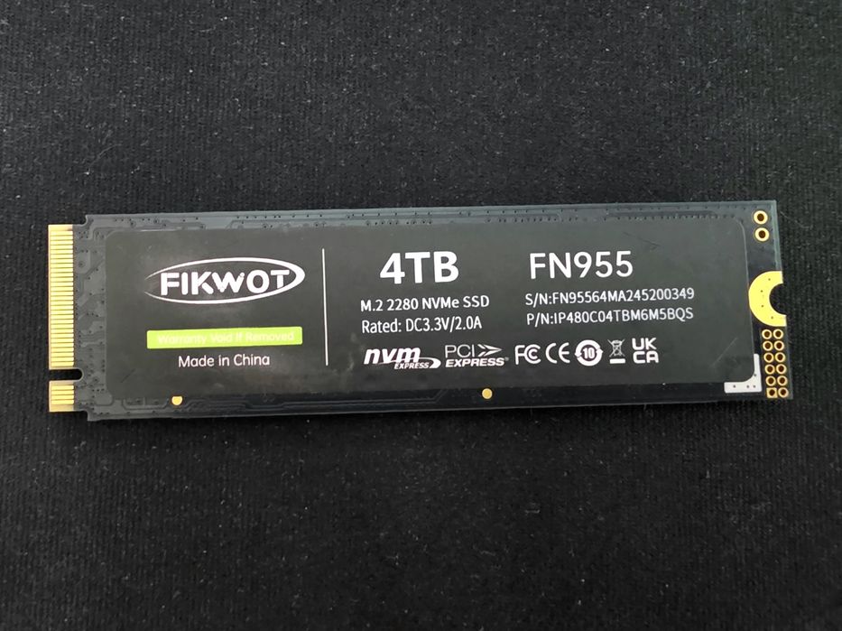 M.2 NVMe Fikwot FN955 M.2 2280 SSD PCIe Gen4 x4,  7300MB/s și 6300MB/s