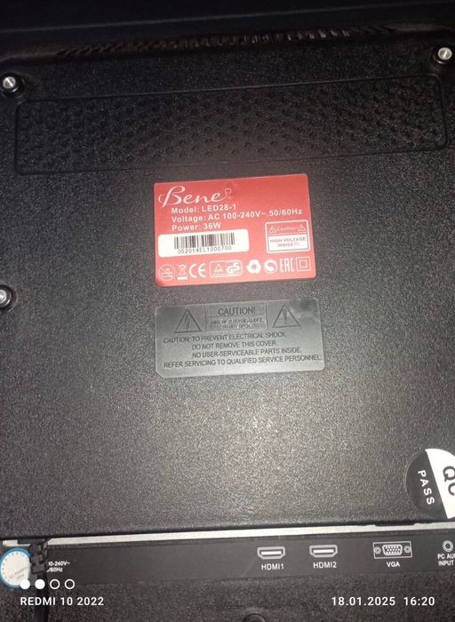 Телевизор Bene, LED28-1, диагональ 71 см