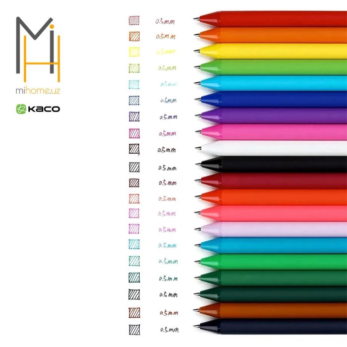 Набор гелевых ручек Xiaomi KACO PURE Gel Pens 20 цветов (K1015)