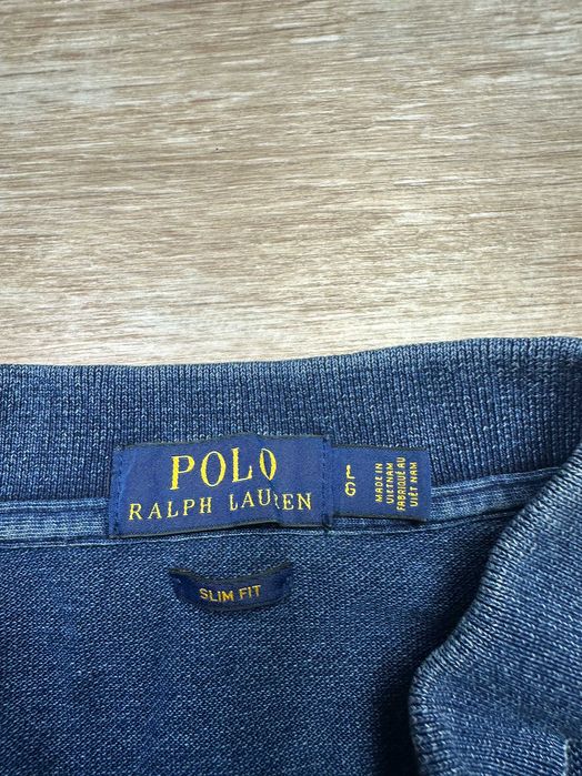 Tricou Polo Ralph Lauren L Slim Fit Albastru Indigo Bumbac Fit M