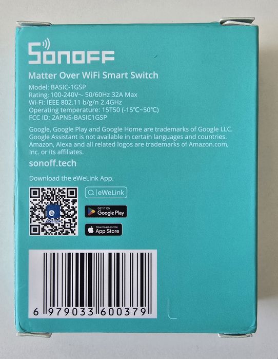 Releu Matter Sonoff DIN Rail Basic 1GSP
