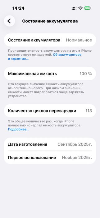 iPhone 17 Pro 256gb 100% емкость акб