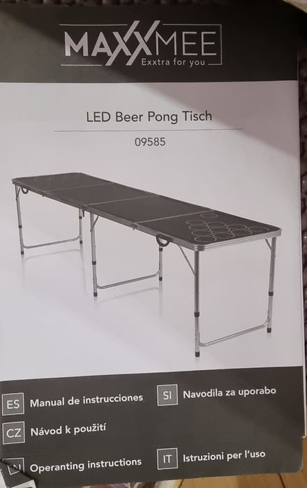 Преносима LED маса за биър понк Maxxmee