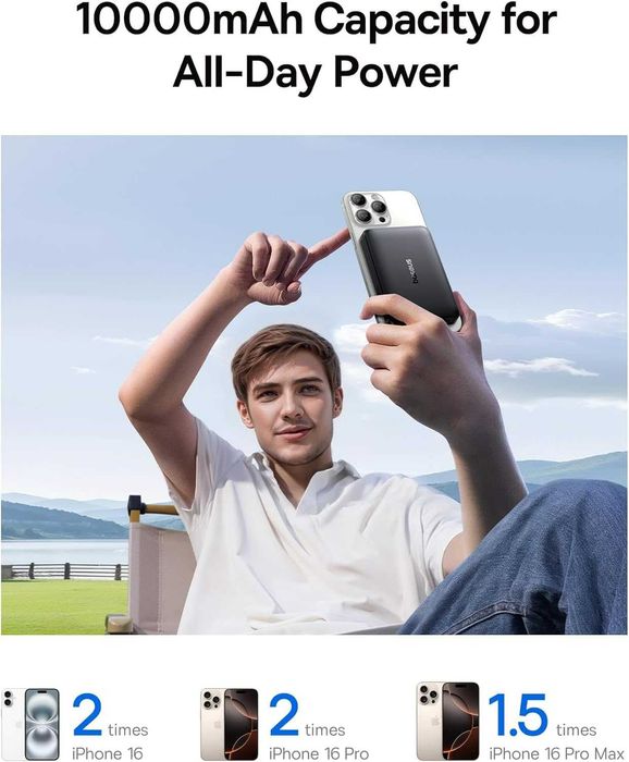 Baseus MagSafe Power Bank, Battery Pack 10000mAh 22.5W