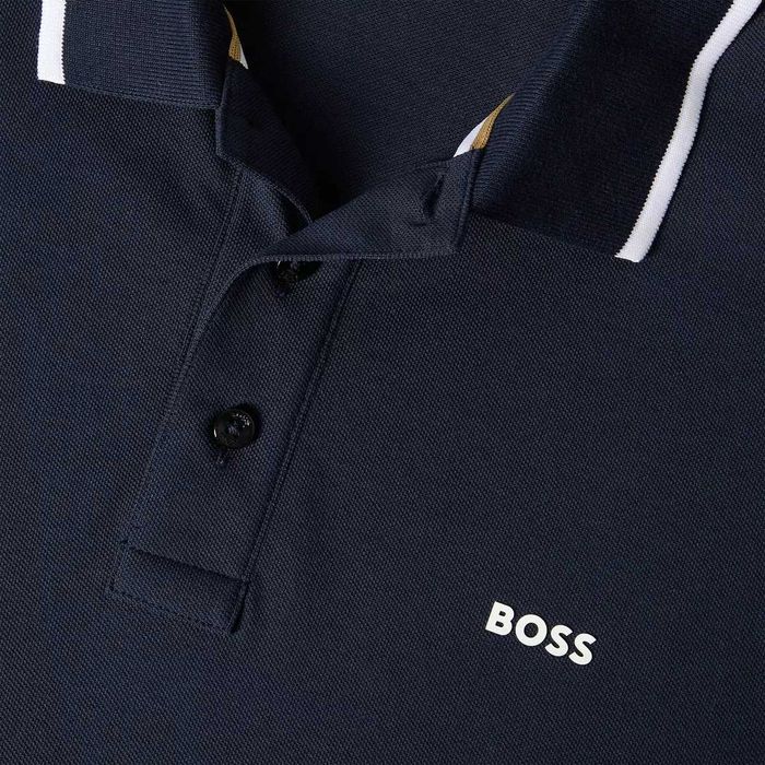 Hugo Boss Parloy190 - Оригинална мъжка тениска с яка размер XL