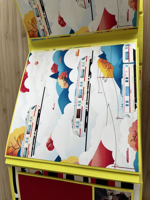 Ръчноправен детски албум за снимки - влакове