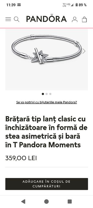Brățară dama Pandora