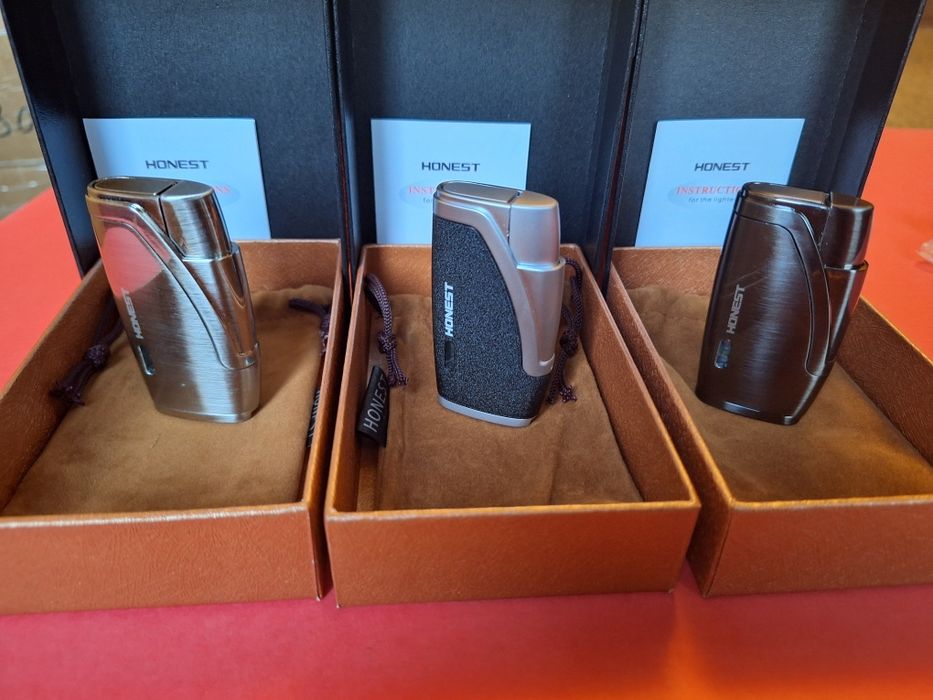 Запалка за пури с двоен джет Honest (Три цвята)