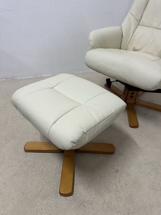 Кожено кресло с табуретка HOMCOM