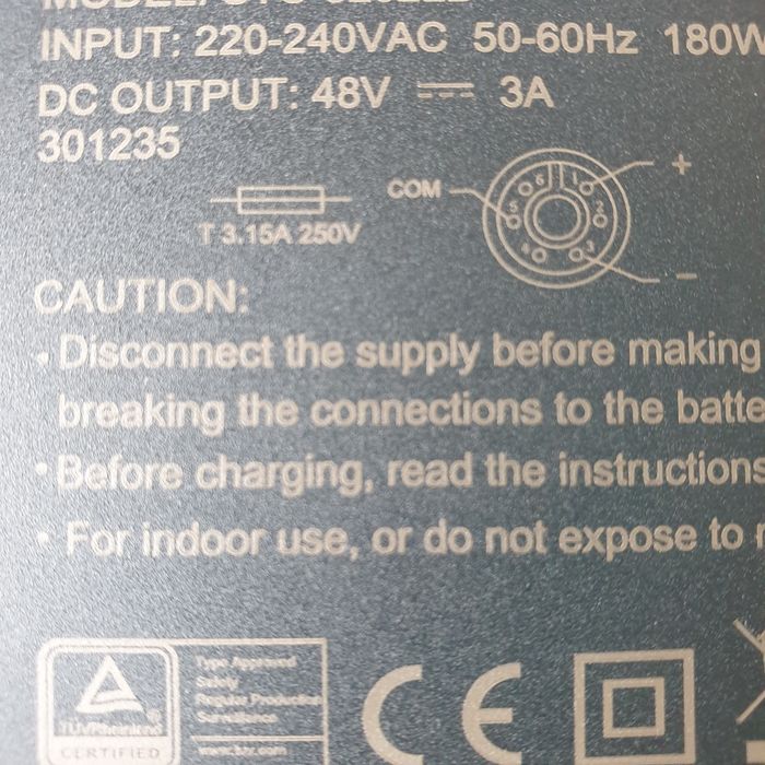 Incarcator bicicleta electrica AEG Bafang 48V 6 pini nou