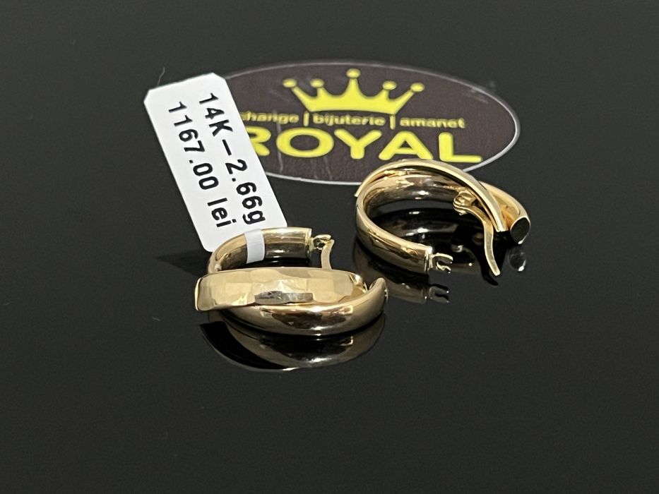Bijuteria Royal CB : Cercei aur 14k 585  2,66 gr