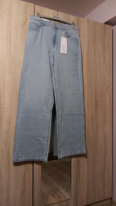 Сини дънки wide leg