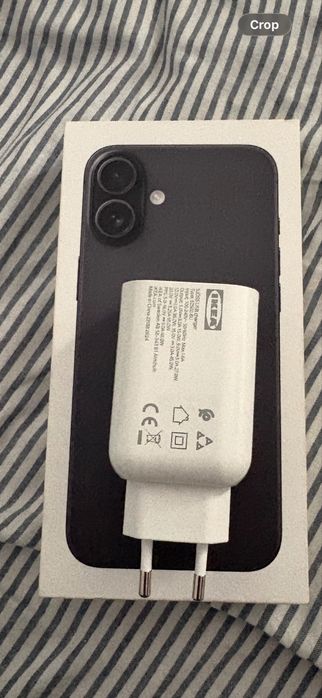 Iphone 16 plus nou 128g charger rapid inclus,cumparat USA, bon fiscal, charger 65w, folie sticla si husa