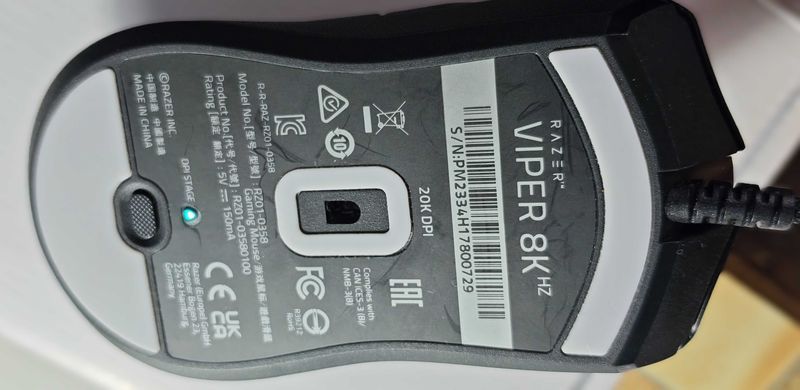 Razer Viper Гейминг Мишка 8000 Hz HyperPolling, Ултралека, 71гр