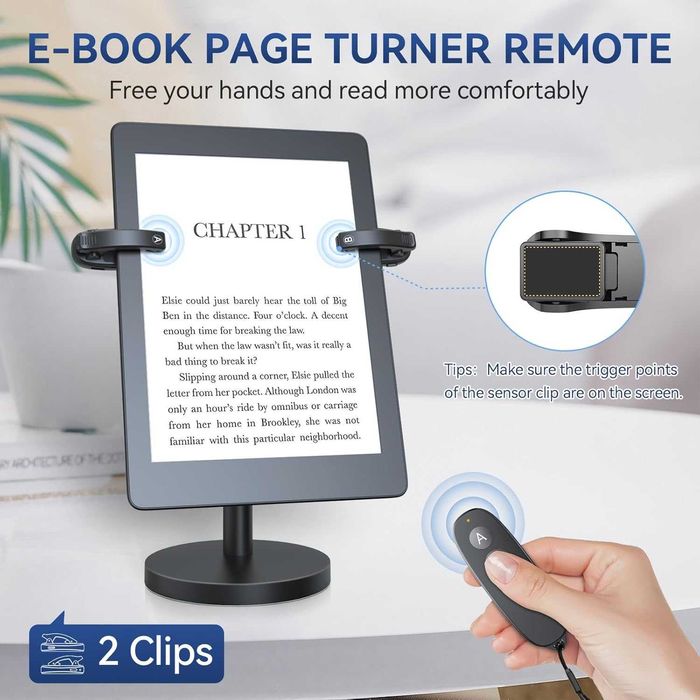 UBUYUONE RF Дистанционно за прелистване на страници (2 клипса)