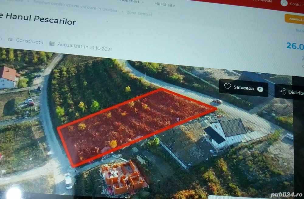 Terenuri intravilane 2x500 mp aproape de Hanul Pescarilor