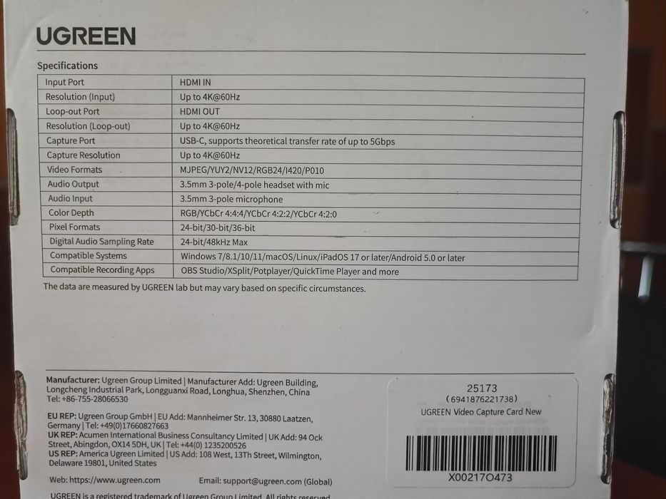 Placa video captura 4K vezi foto