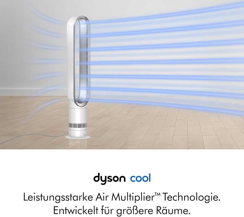 ПРОМО Нов 2г Гаранция Мощен Тих Вентилатор без Перки Dyson Cool AM07, Въздушен поток 500 л/с, 10 степени