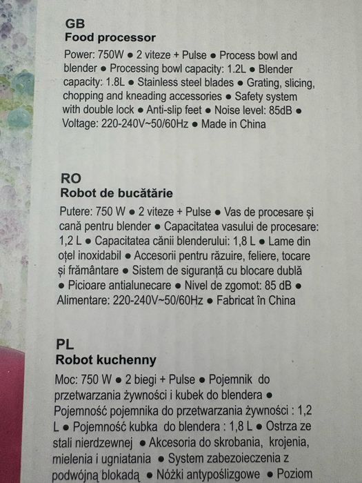 Robot bucatarie