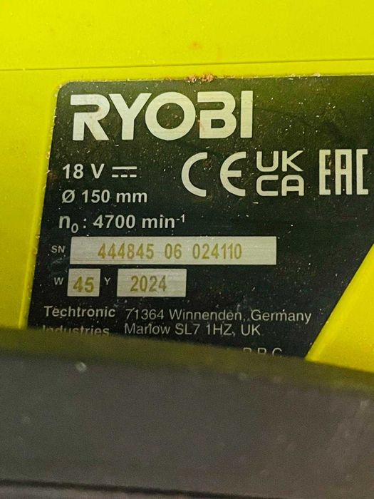Fierăstrău circular RYOBI R18CSP-0 ONE+ 18 Volți,diametru 150 mm+lamă