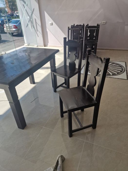 Set mobilier masiv 10 mese si 35 scaune restaurant/terasa