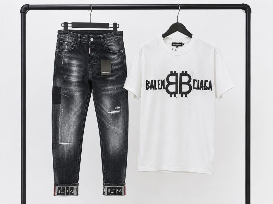 Мъжки Дънки + Тениска Dsquared2
