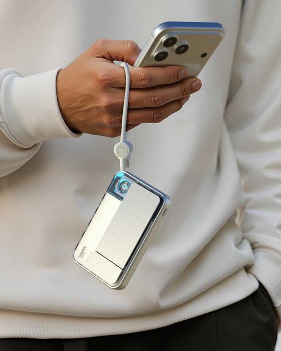 Външна батерия SHARGE ICEMAG 3 Magsafe, 10000mAh, Qi2.2 25W, сребриста