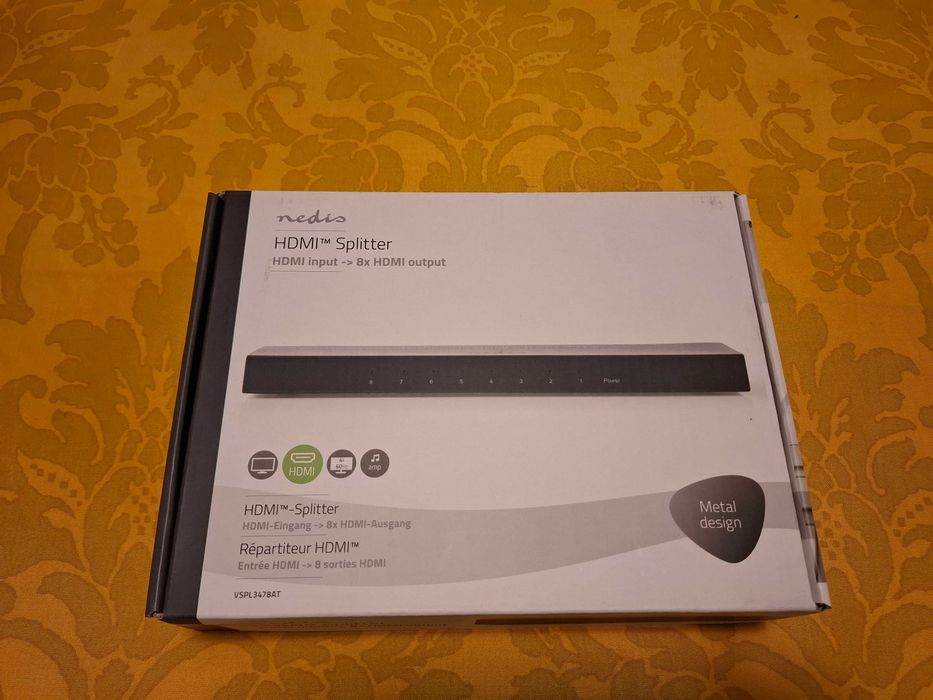 Splitter HDMI Nedis 8-porturi, 1x intrare HDMI - 8x iesiri HDMI 4K60Hz