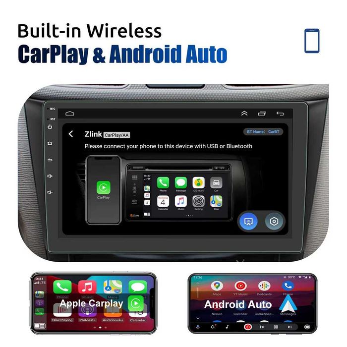 9” 2-DIN мултимедия с Android 14, 4/64GB, RDS