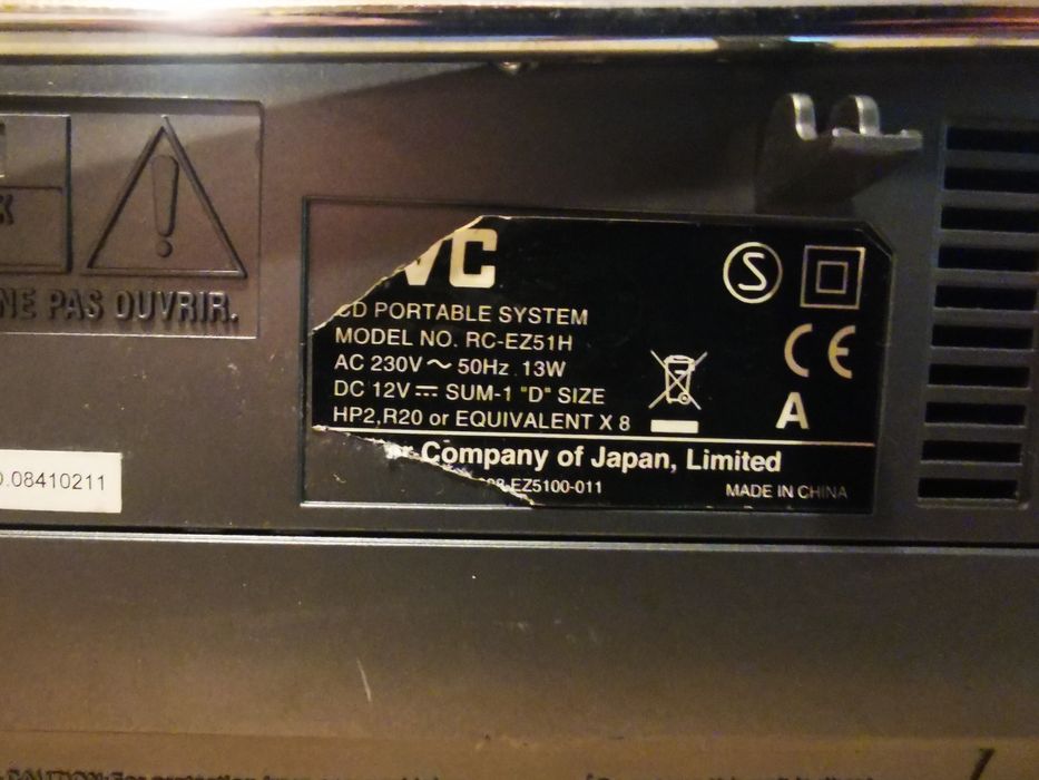 Radiocasetofon JVC  Radio Cd