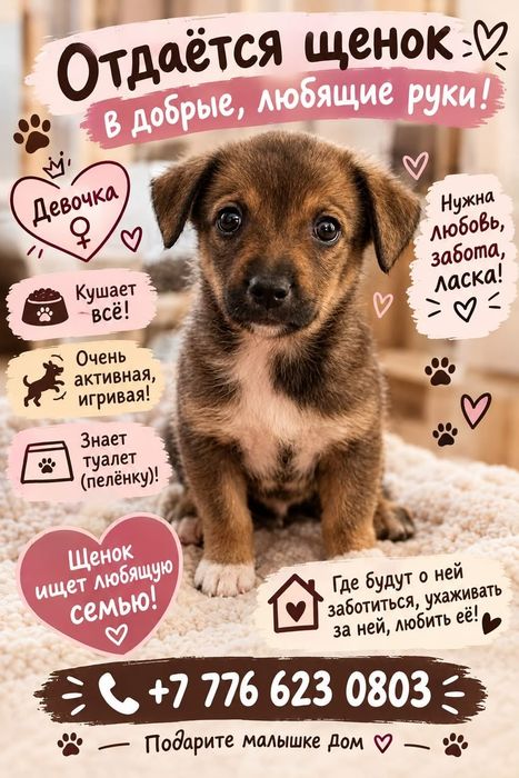 Отдаются щенки в добрые руки