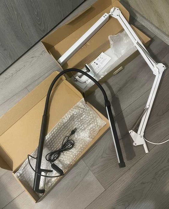 Lampă birou/podea LED, 3 moduri x 10 lumina - Negru/Alb - 7 modele